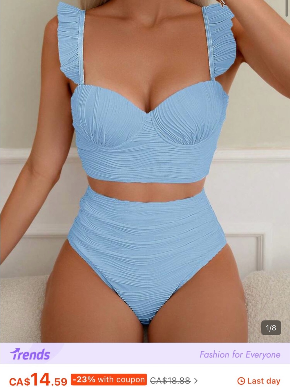 NWT four SHEIN women’s bikinis size XL (12) high waisted - Picture 3 of 10